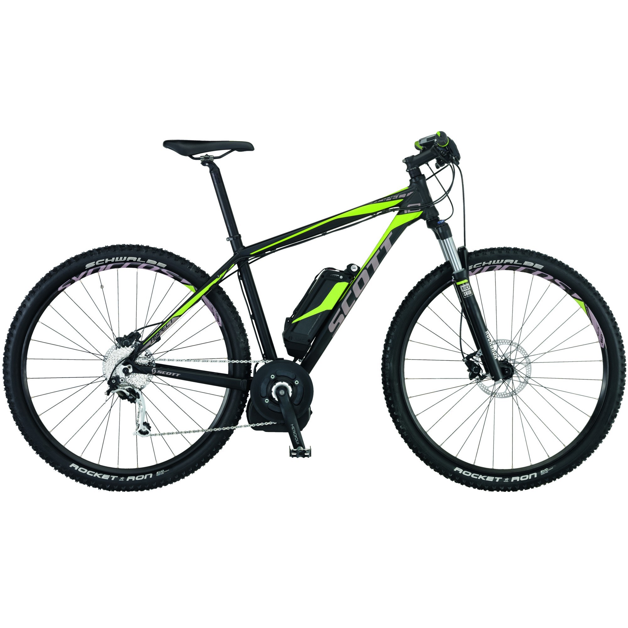black and green mountain bike