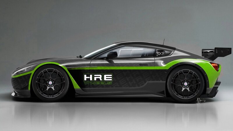 Black and Green Race Car — Dramatic, Digital Art