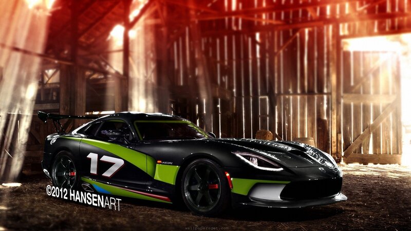 Black and Green Race Car — Dramatic, Sunset