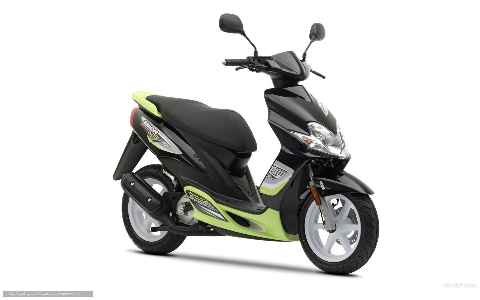 black and green scooter