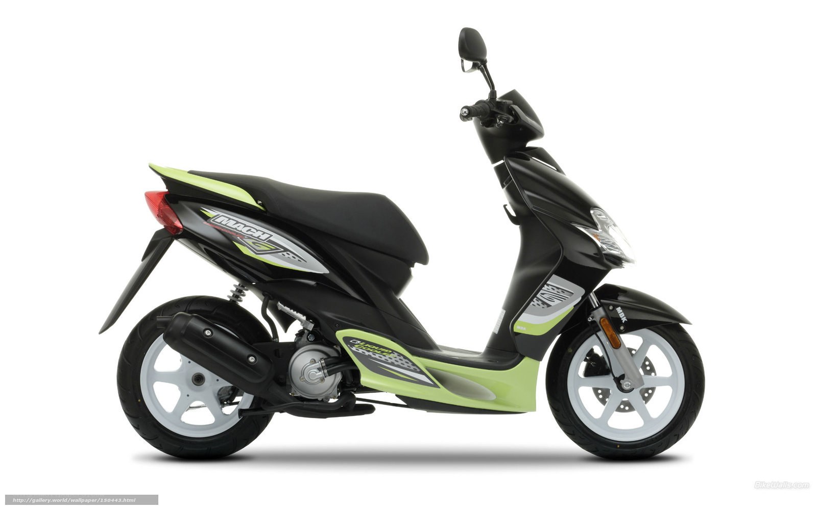 black and green scooter
