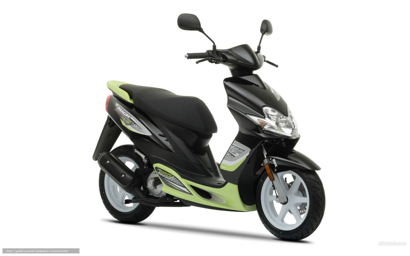 black and green scooter