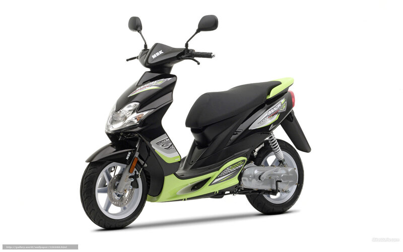 Black and Green Scooter — Neutral, Photograph