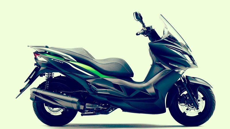 Black and Green Scooter — Neutral, Photograph, Windshield