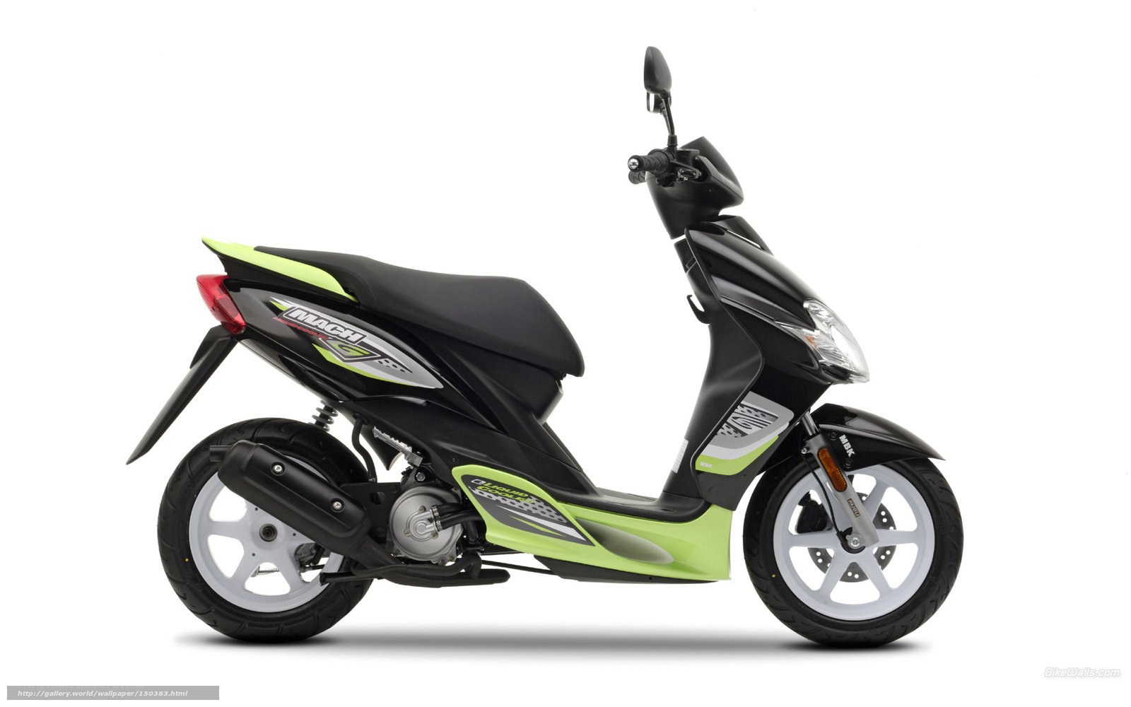 black and green scooter
