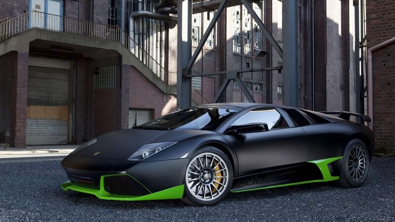 black and green sports car