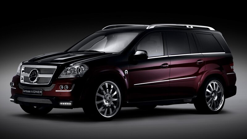 Black and maroon luxury SUV