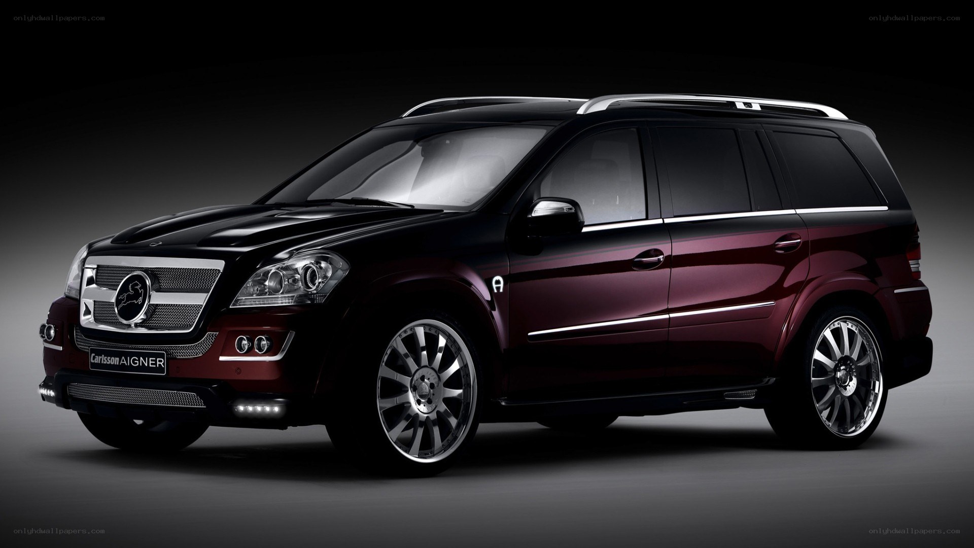 Black and maroon luxury SUV