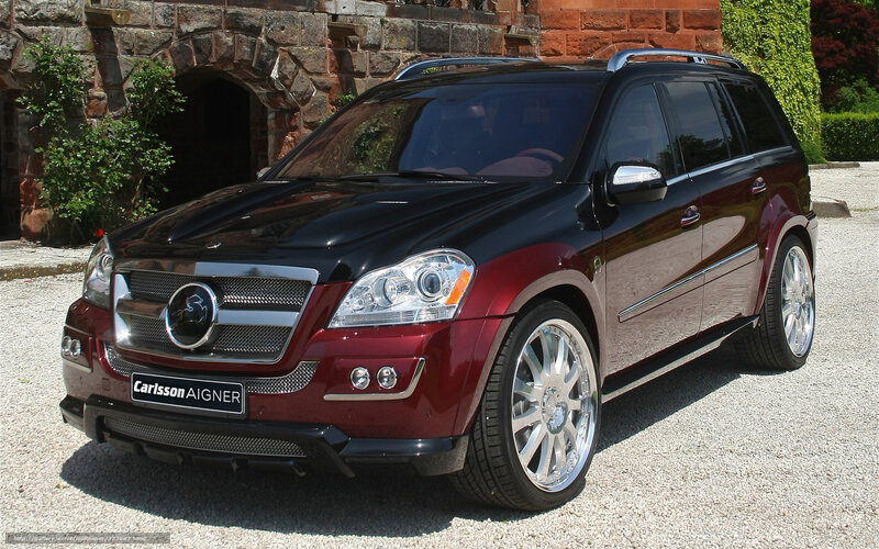 Black and maroon SUV