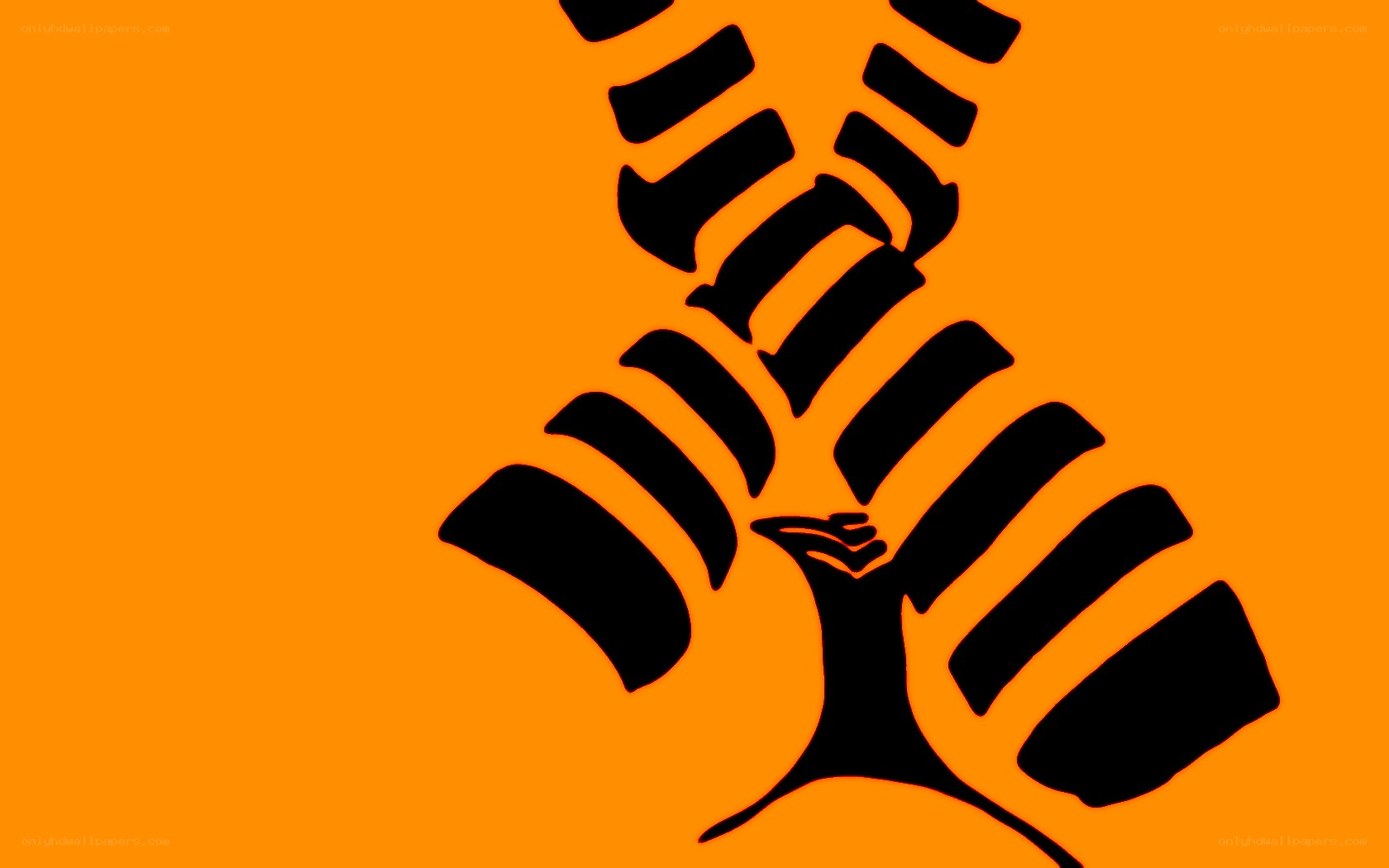 black and orange abstract design