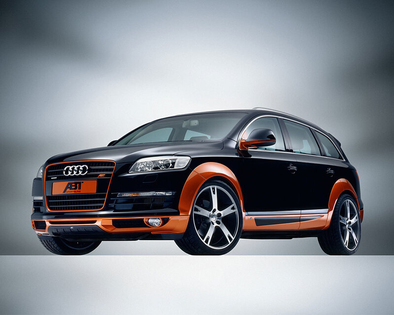Black and orange Audi SUV