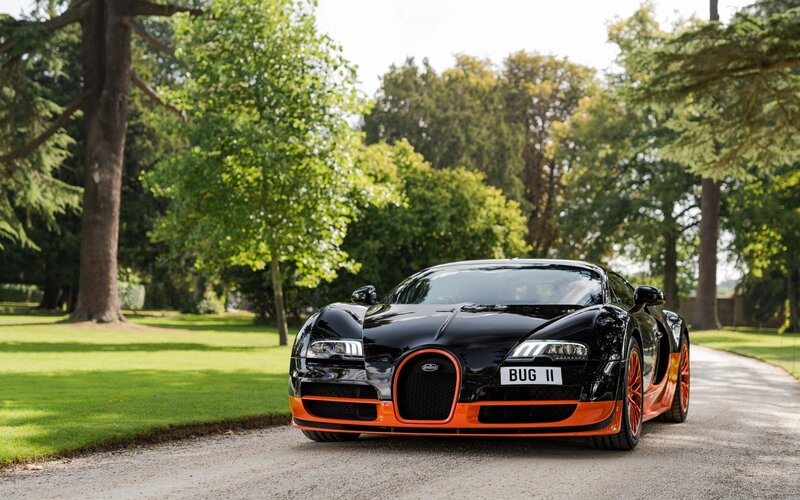 Black and Orange Bugatti — Serene