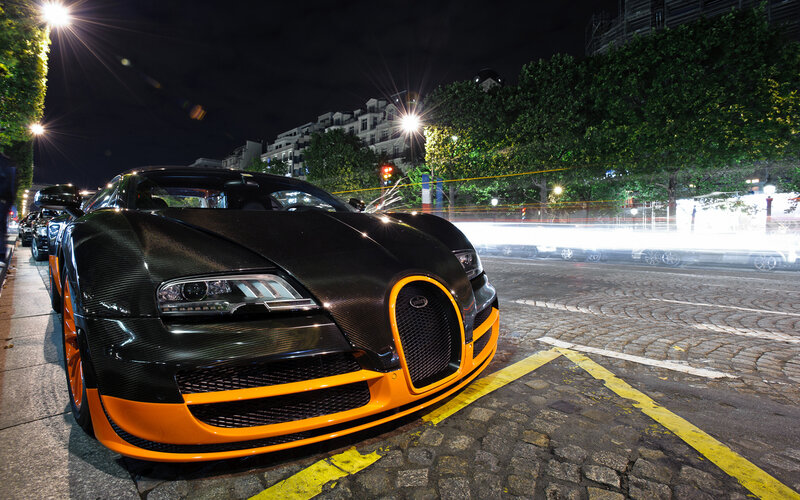 Black and Orange Bugatti