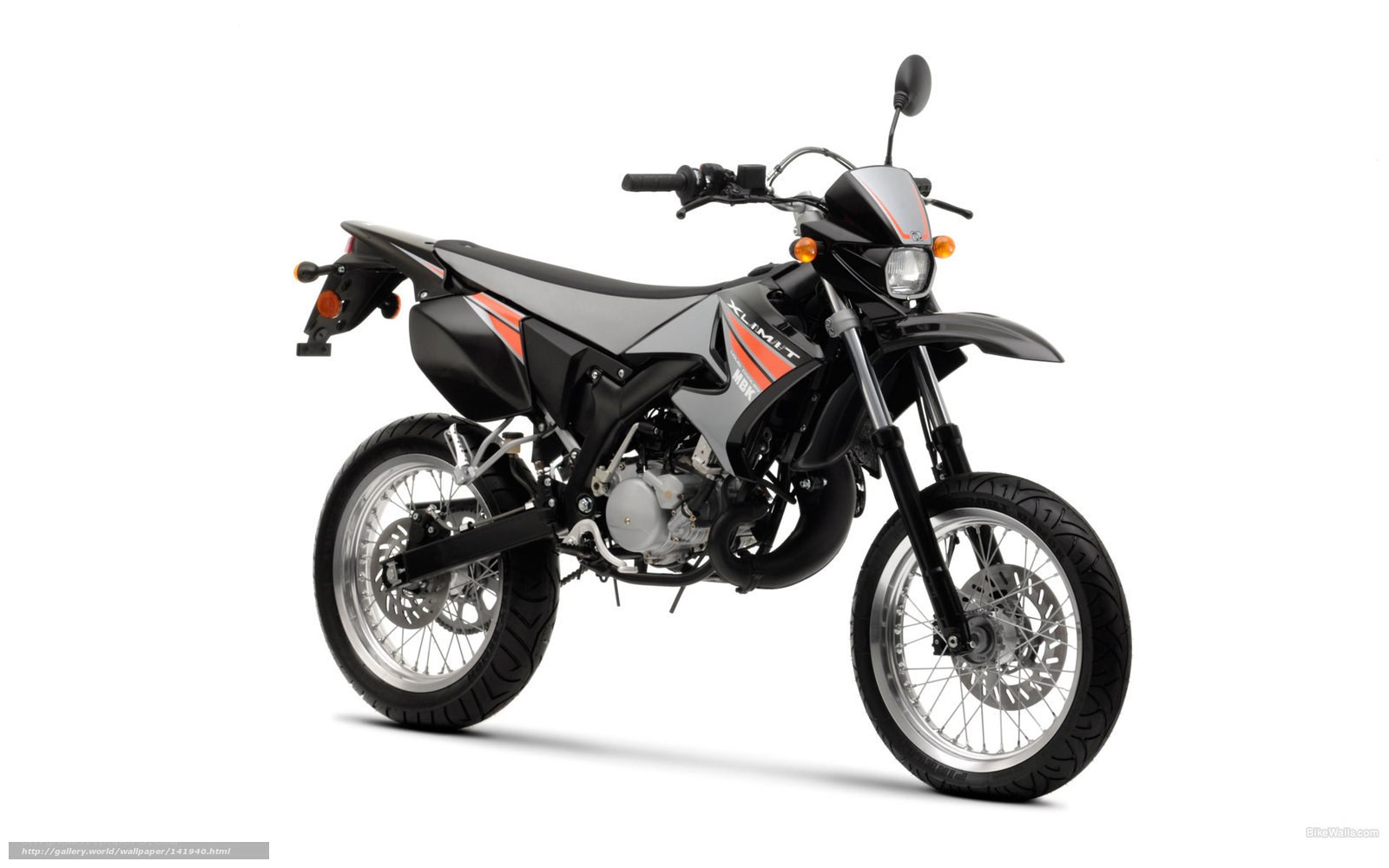 black and orange dirt bike