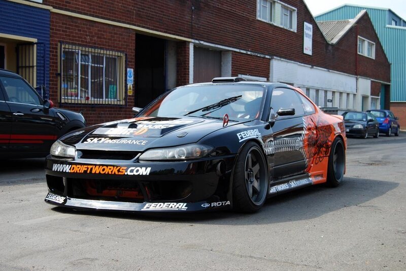 Black and Orange Drift Car