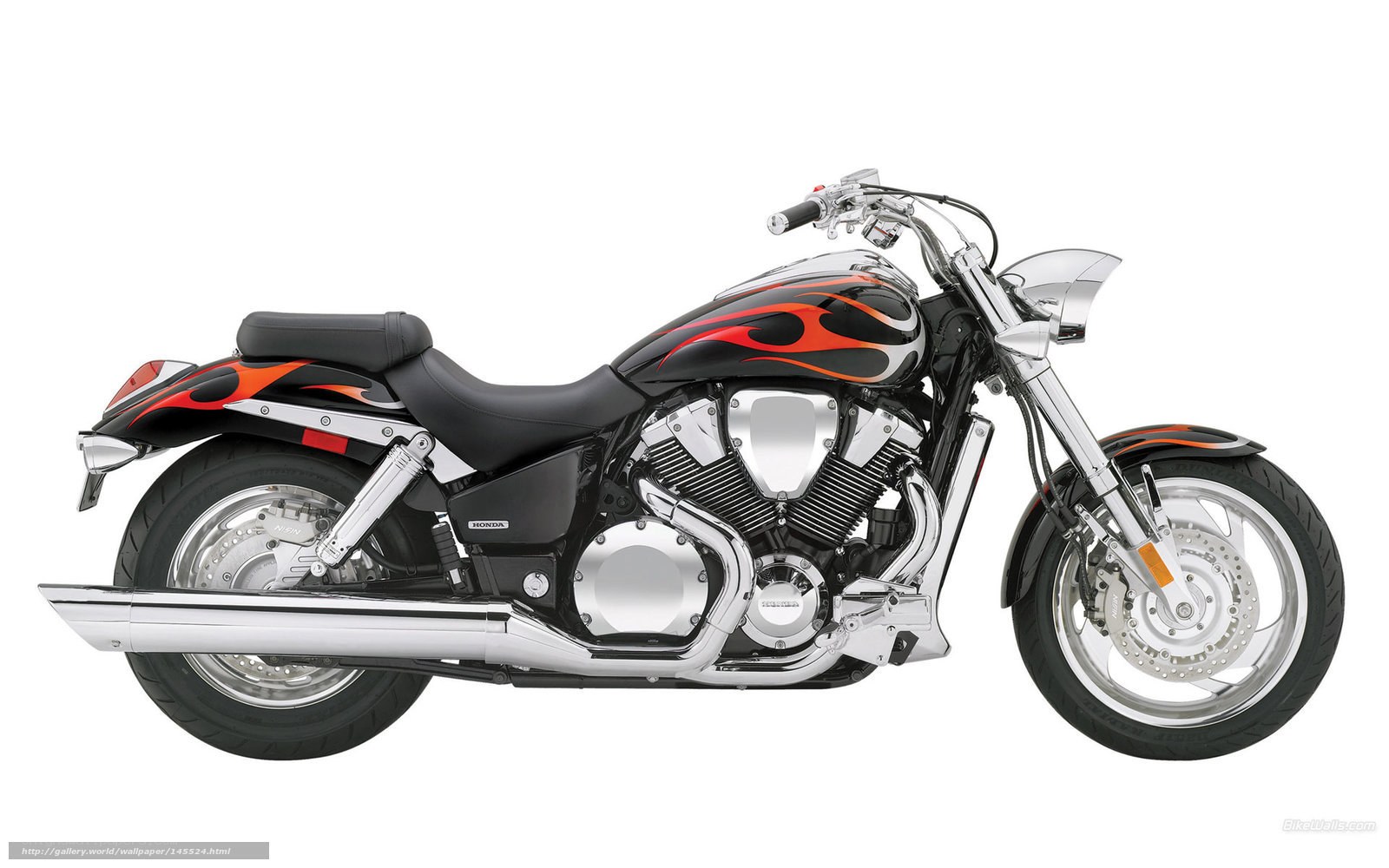 black and orange flame motorcycle