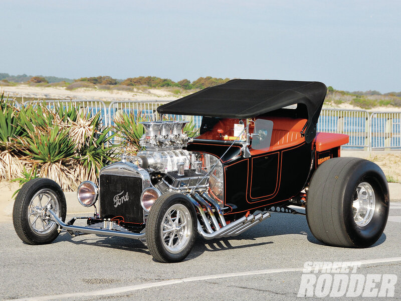 Black and Orange Hot Rod