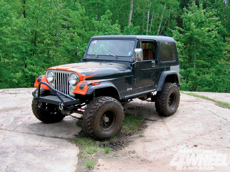 Black and Orange Jeep