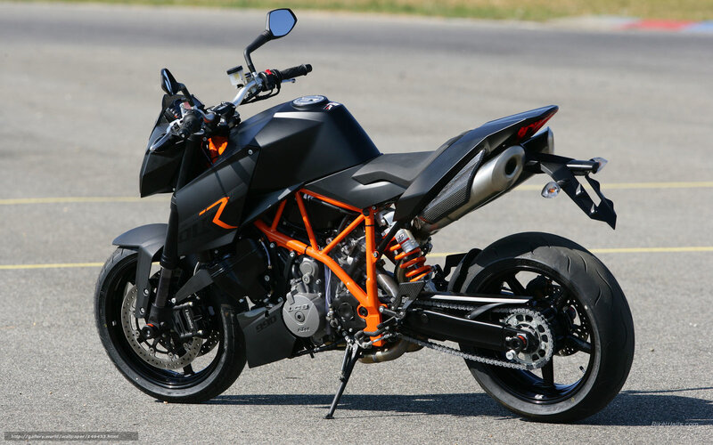 Black and orange KTM motorcycle