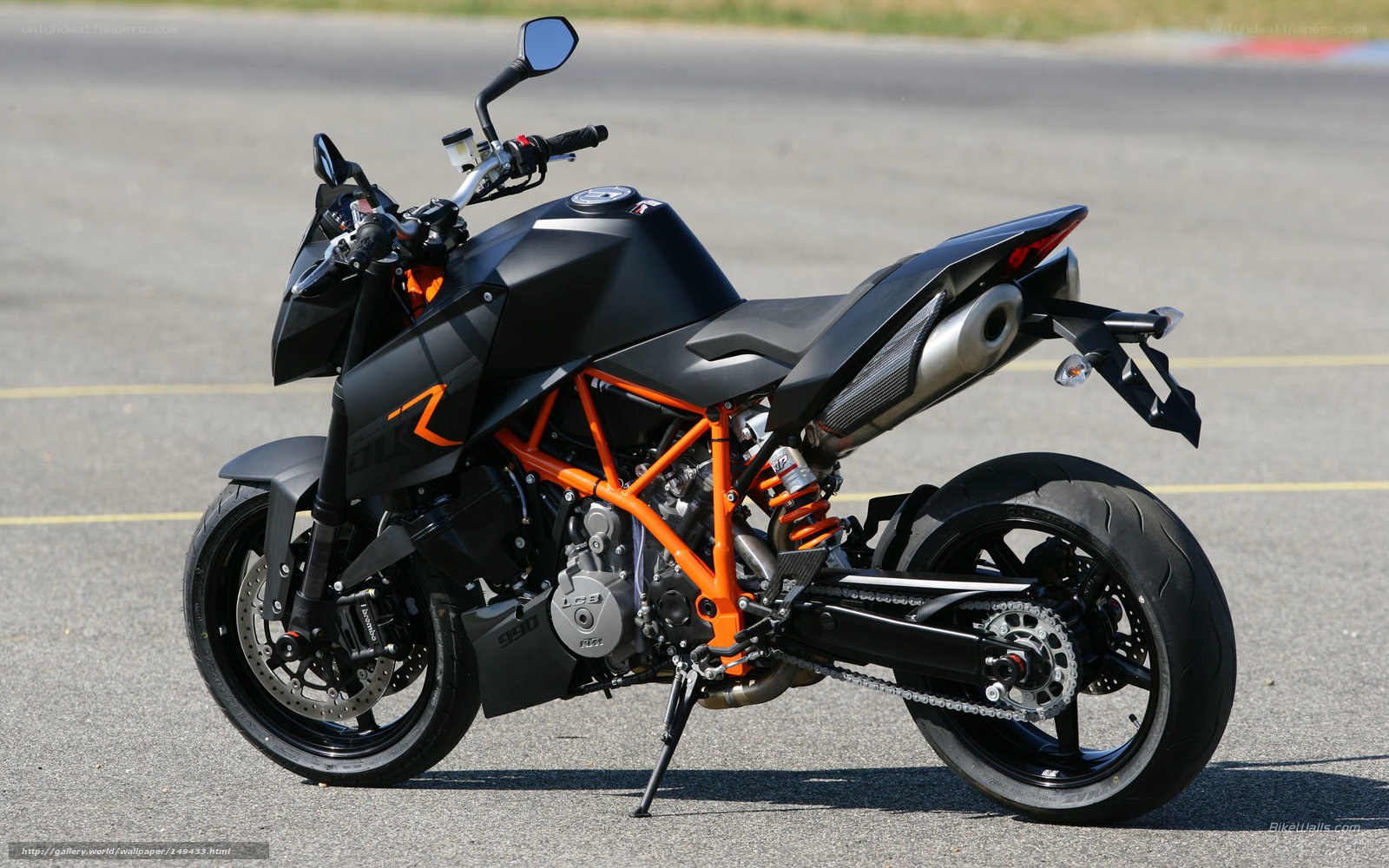 Black and orange KTM motorcycle