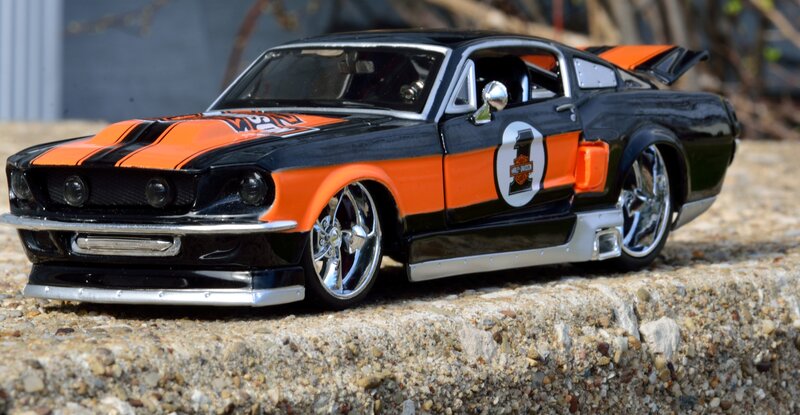 Black and Orange Model Car