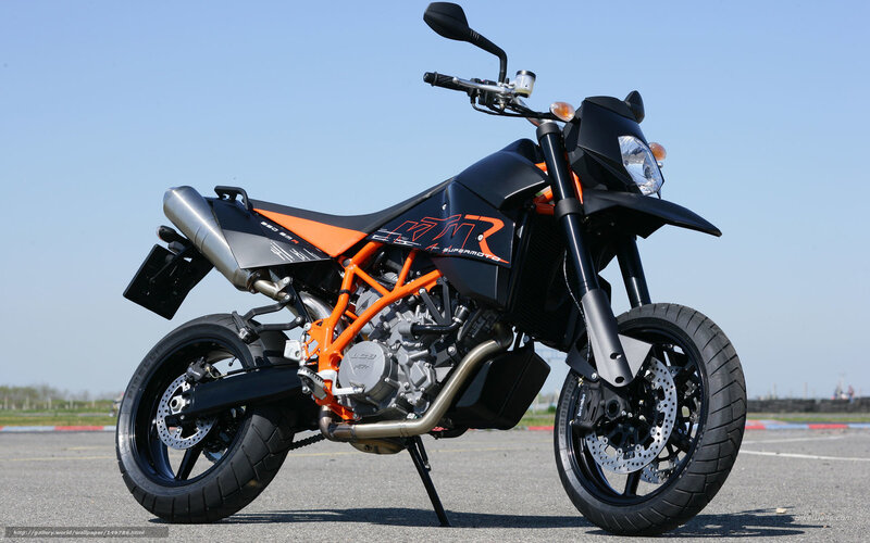 Black and Orange Motorcycle — Clear, Bright