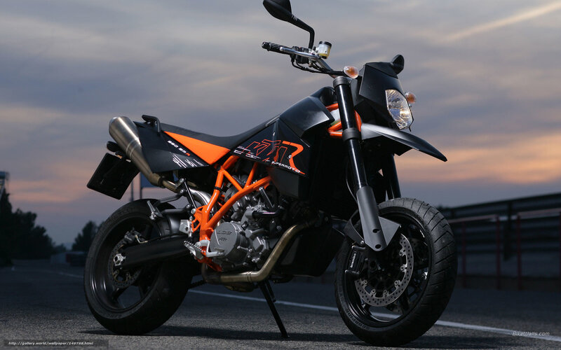 Black and Orange Motorcycle — Dramatic, Sunset
