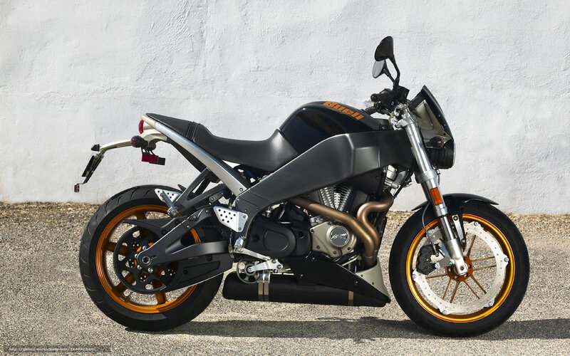 Black and Orange Motorcycle — Neutral, Afternoon