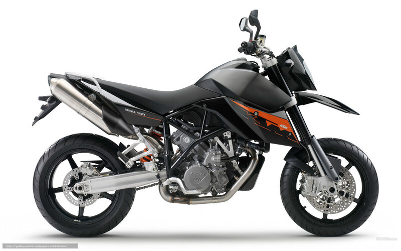 Black and Orange Motorcycle — Neutral, Photograph, Exhaust Pipe, Disc Brakes
