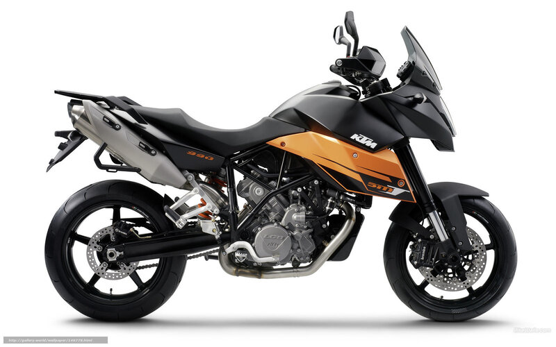 Black and Orange Motorcycle — Neutral, Photograph, Exhaust Pipe, Windshield