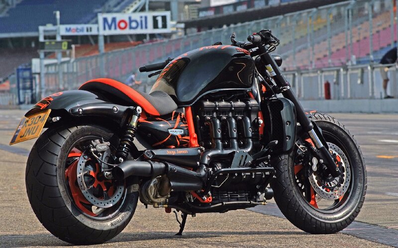 Black and Orange Motorcycle — Static