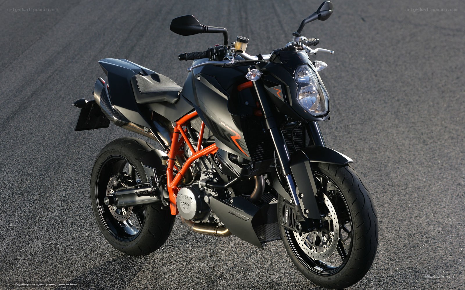 black and orange motorcycle