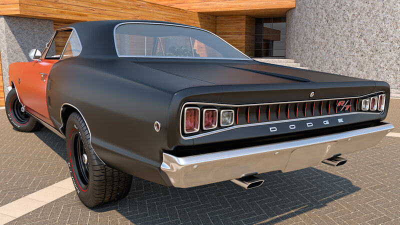 Black and Orange Muscle Car — Calm