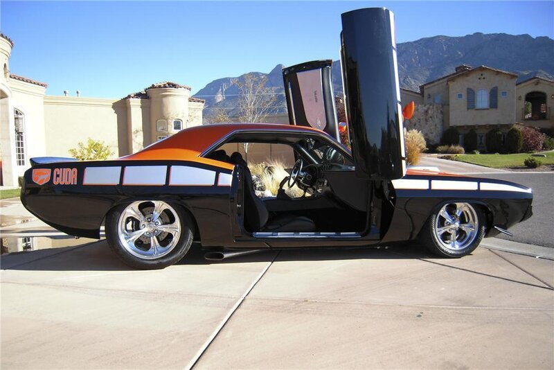 Black and Orange Muscle Car