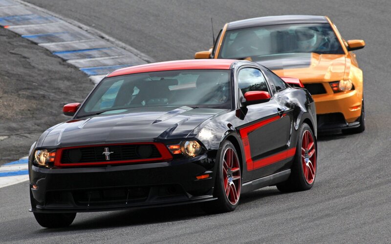 Black and Orange Mustang