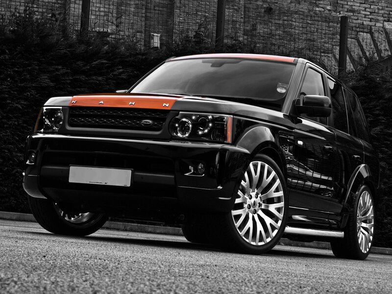 black and orange range rover