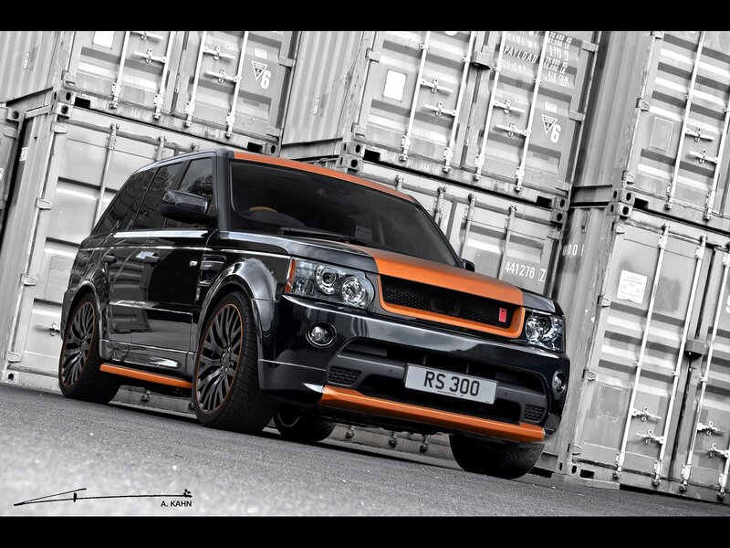 Black and orange Range Rover