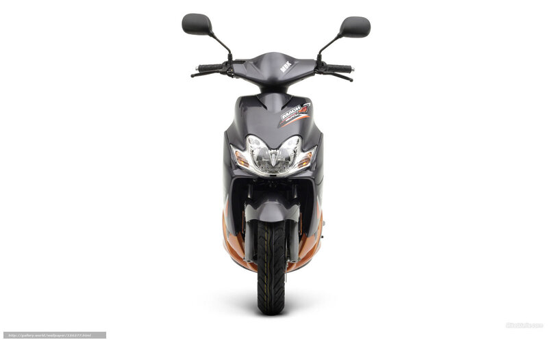 Black and Orange Scooter — Neutral, Photograph