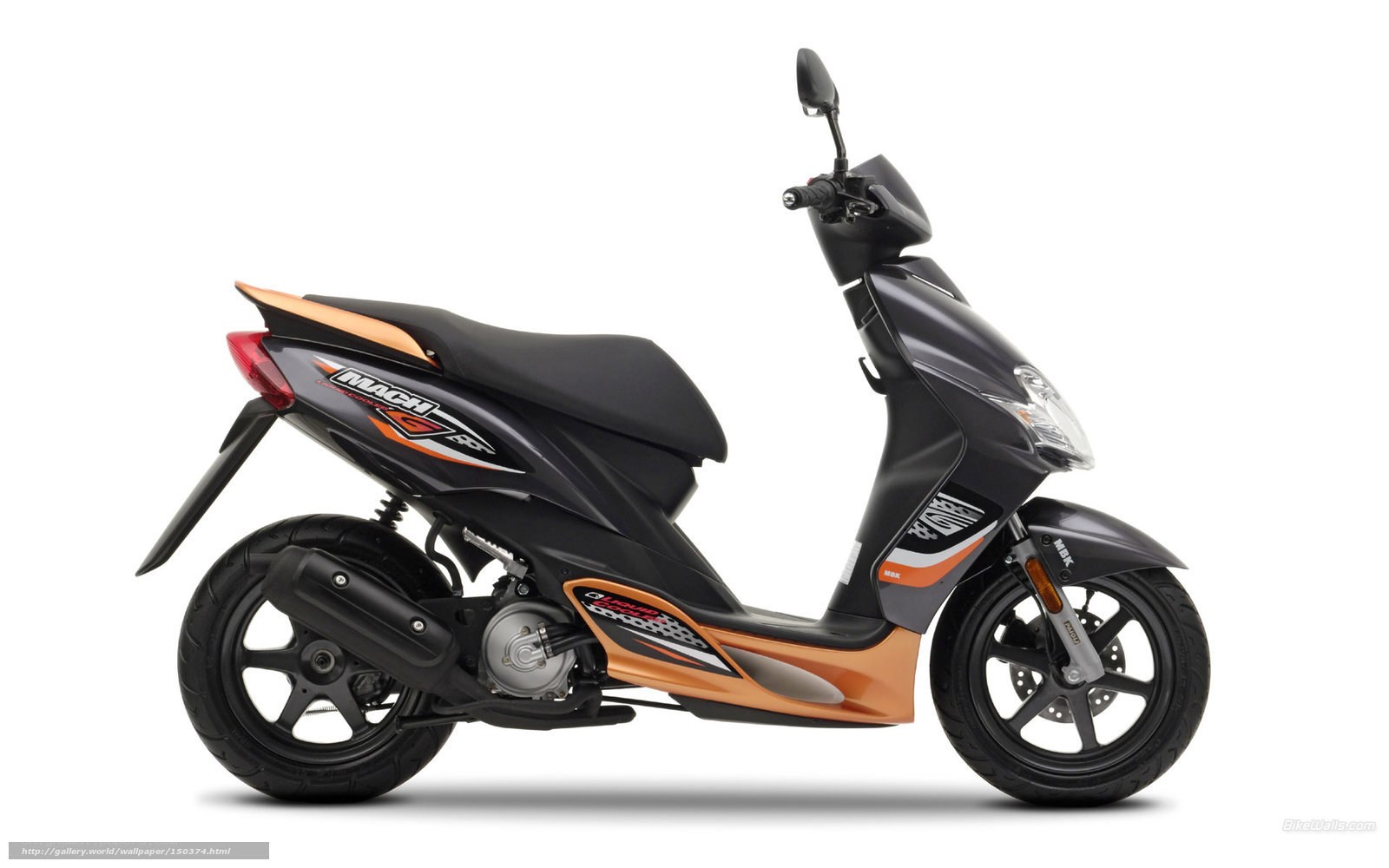 black and orange scooter