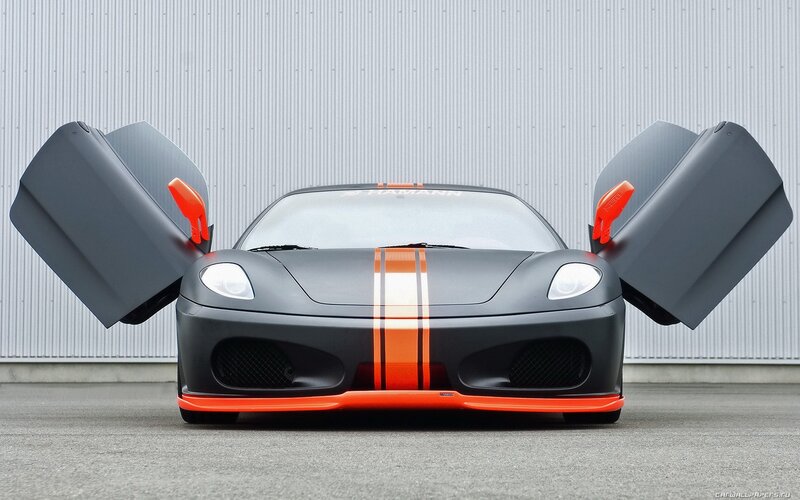 black and orange sports car