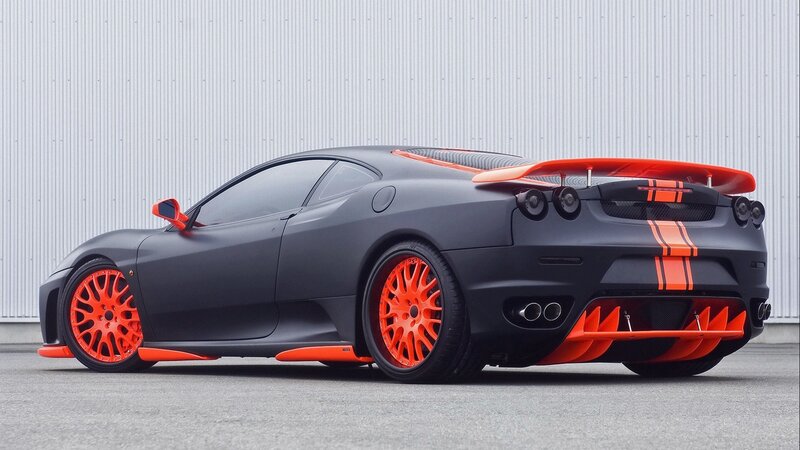 black and orange sports car