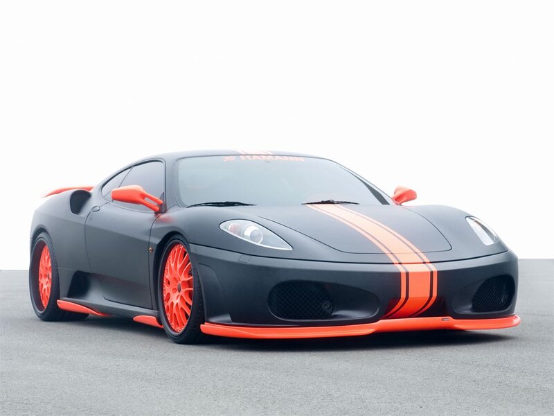 Black and orange sports car