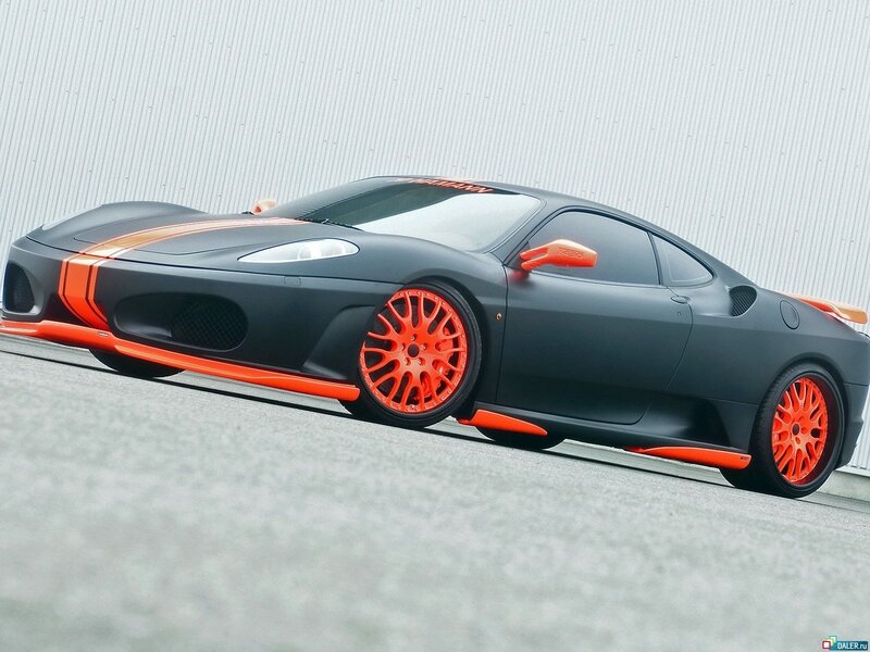black and orange sports car