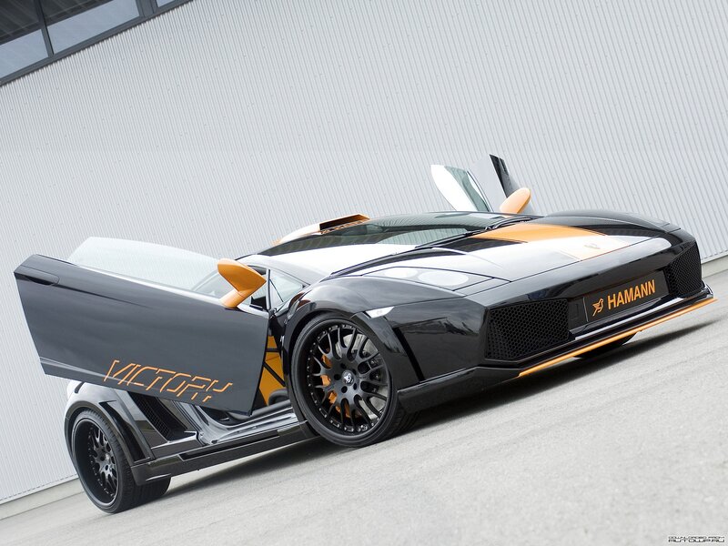 Black and orange sports car
