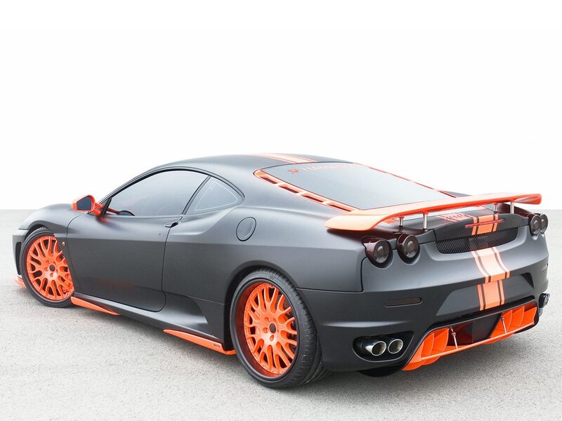black and orange sports car