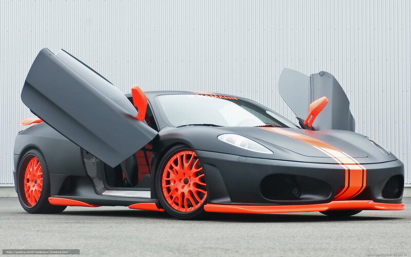 black and orange sports car