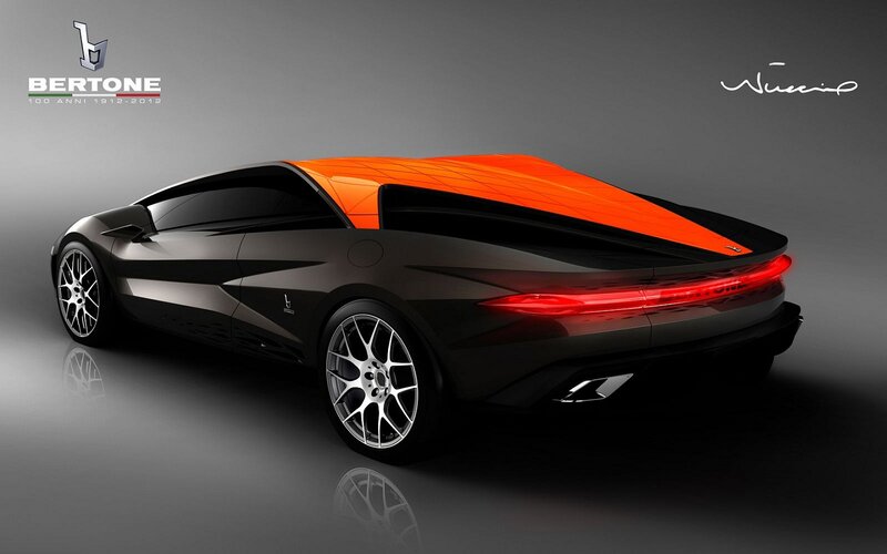 Black and Orange Sports Car — Dramatic, 3d Render