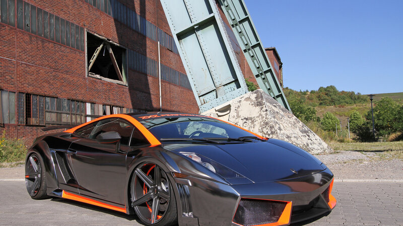 Black and Orange Sports Car — Dramatic, Afternoon