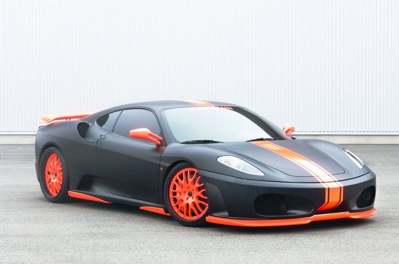 Black and Orange Sports Car — Neutral, Photograph, Wall