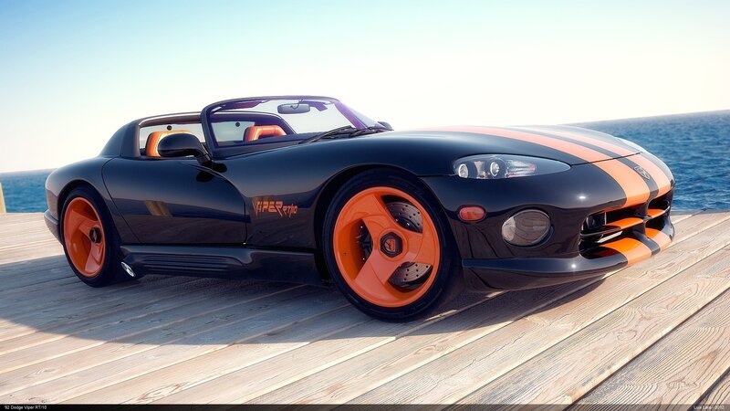 Black and Orange Sports Car — Serene